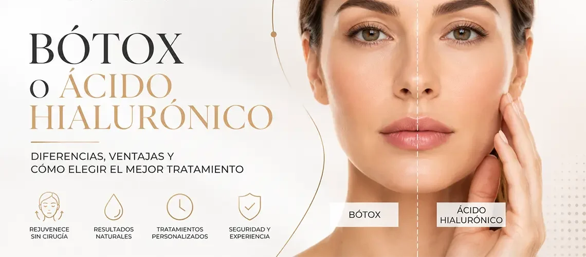 Botox o ácido hialurónico en Valladolid: diferencias entre tratamientos faciales para arrugas, volumen y rejuvenecimiento facial
